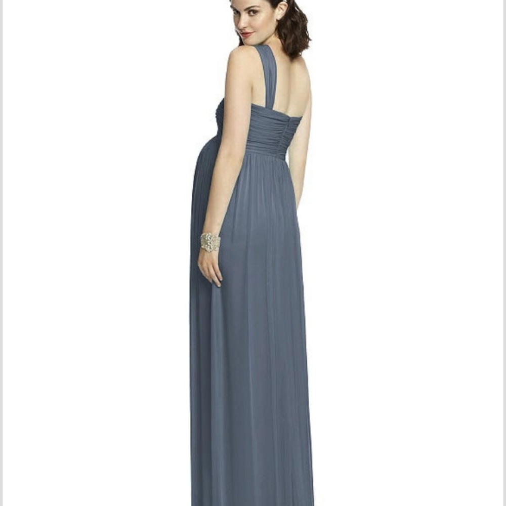 Dessy group burgundy maternity bridesmaid dress - Picture 2 of 4